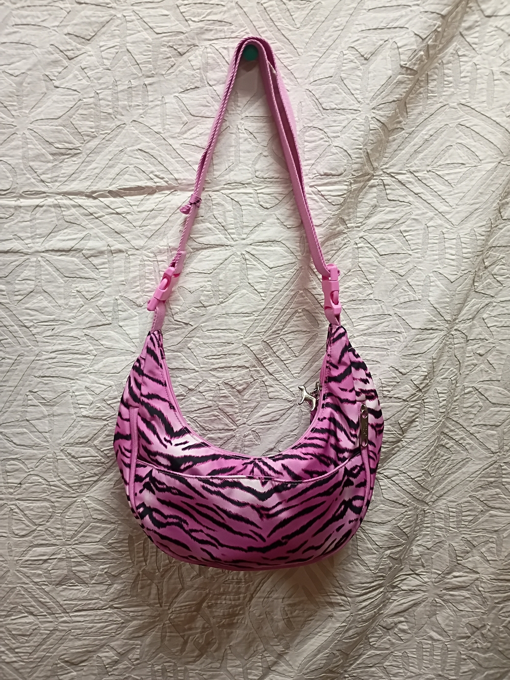 🆕 VICTORIA'S SECRET PINK Pink Zebra-Print Shoulder Bag - Picture 5 of 7